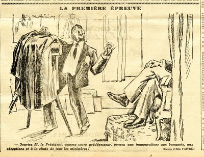 Oppriktig, satirisk i svart-hvitt av Jules Abel Faivre
