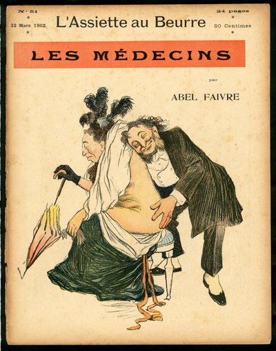 Omslag av "" L'Plate au beurre"", nummer 51, Satirical in Colors av Jules Abel Faivre