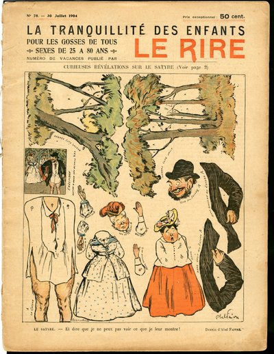 Omslag til "" The Laughter"", nummer 78, Satirical in Colors av Jules Abel Faivre