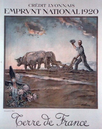 Kreditt Lyonnais-plakat som annonserer det nasjonale lånet av Jules Abel Faivre