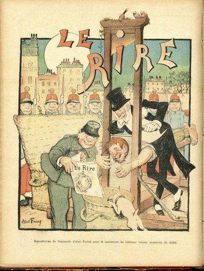 Illustrasjon av Abel Faivre (1867-1945) for omslaget til Le Rire av Jules Abel Faivre