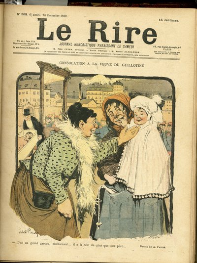 Illustrasjon av Abel Faivre (1867-1945) for omslaget til Le Rire av Jules Abel Faivre