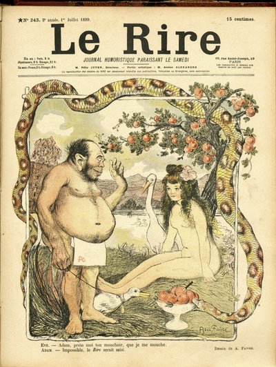 Illustrasjon av Abel Faivre (1867-1945) for omslaget til Le Rire, nr. 243 av Jules Abel Faivre