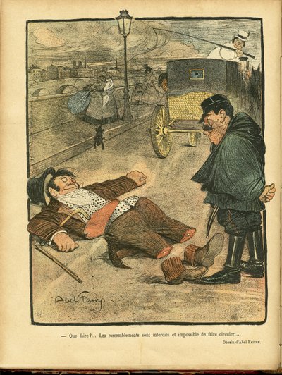 Illustrasjon av Abel Faivre (1867-1945) i Le Rire av Jules Abel Faivre