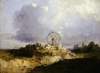 The Quarry (olje på panel) av Jules Achille Noel