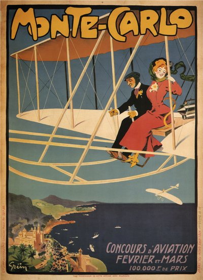 Monte-Carlo Competition Aviation (plakat) av Jules Alexandre Gruen or Grun