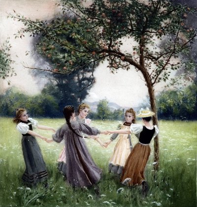 Girotondo (runden). Maleri av J.-A. Meunier av Jules Alexis (after) Meunier