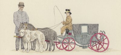 Dvergenes vogn (farge litho) av Jules Arsene (after) Garnier