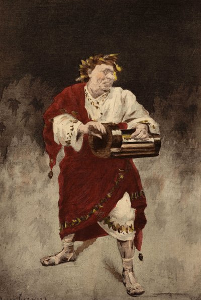 Nero (Nero) spiller den gamle mannen. Pantagruel. Illustrasjon av Jules Garnier. I «Rabelais og Jules Garniers verk» av Jules Arsene Garnier