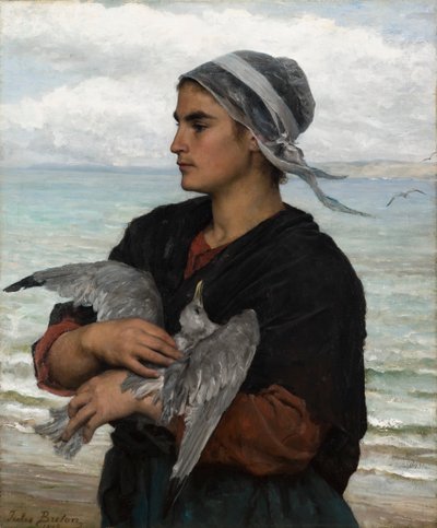Den sårede måken av Jules Breton