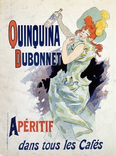 Reklameplakat for Quinquina Dubonnet - av Jules Cheret av Jules Cheret
