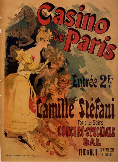 Casino i Paris; Camille Stefani av Jules Cheret