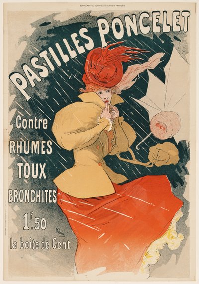 Poncelet-pastiller (Pastilles Poncelet) av Jules Cheret