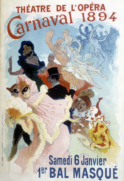 Plakat av Cherret for karnevalet i 1894 ved Theatre de l