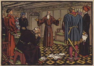 Eremitten Niklaus von Flue og Stans-traktaten, 1481 av Jules Courvoisier