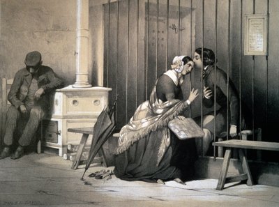 Fange, av Jules David (1808-1892), gravering, Frankrike av Jules David