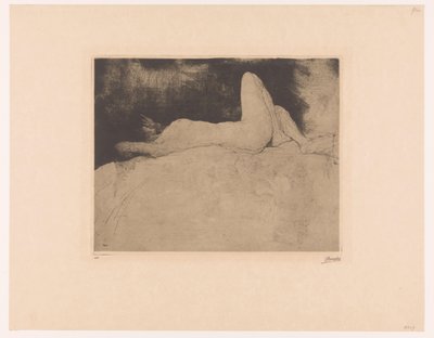 Ligger naken Nu (tittel på objekt) av Jules De Bruycker (signed by artist)