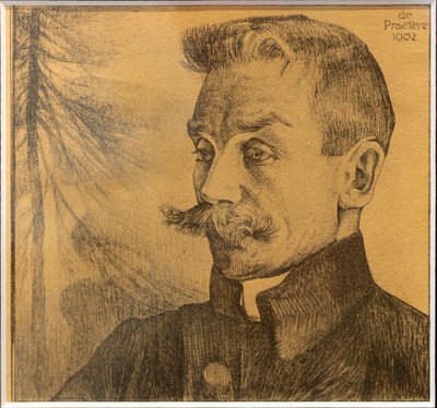 Portrett av forfatteren Stijn Streuvels av Jules de Praetere