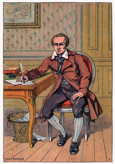 Andre Chenier, ca. 1900 (gravering) av Jules Didier
