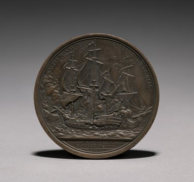 Medalje: John Paul Jones revers. av Jules Dupré