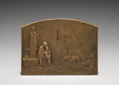 Medaljong revers. av Jules Dupré