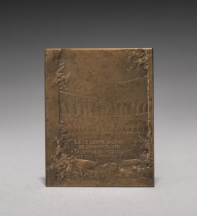 Medaljong revers. av Jules Dupré