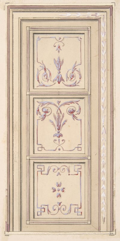 Design for et tak, andre halvdel av 1800-tallet. Skapere: Jules-Edmond-Charles Lachaise, Eugène-Pierre Gourdet. av Jules Edmond Charles Lachaise and Eugène Pierre Gourdet