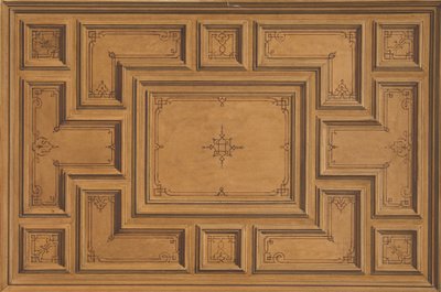 Design for et dekorert tak, 1840-97. Skapere: Jules-Edmond-Charles Lachaise, Eugène-Pierre Gourdet. av Jules Edmond Charles Lachaise and Eugène Pierre Gourdet