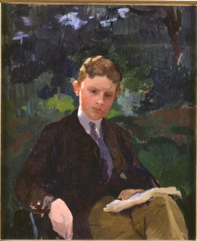 Portrett av Marcel Renoux i alderen rundt 13 eller 14, lesing av Jules Ernest Renoux