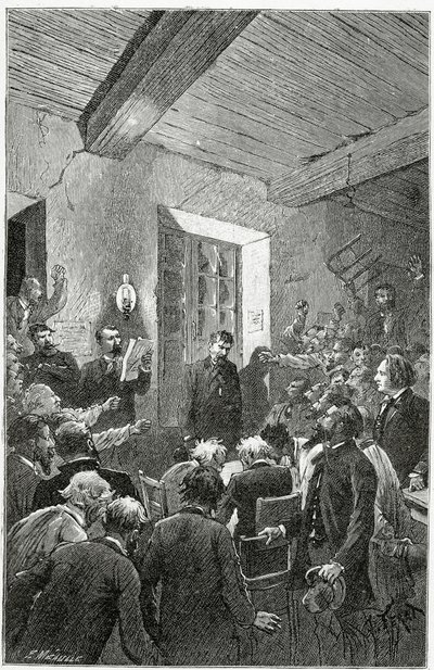 The Spy Hubert - illustrasjon fra Things Seen, 1800-tallet (bw-gravering) av Jules Ferat