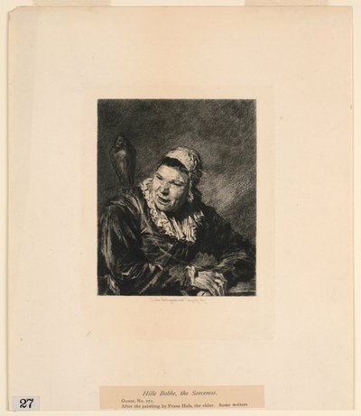 Hille Bobbe, the Sorceress, fra "Etchings of Pictures in the Metropolitan Museum, New York" av Jules Ferdinand Jacquemart
