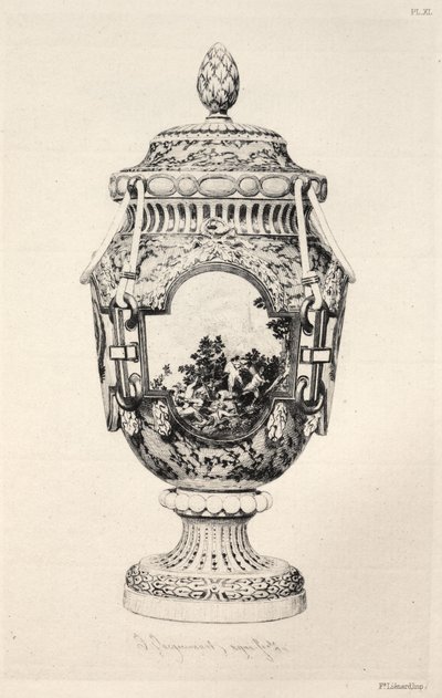 Historien om den keramiske kunsten: En beskrivende og filosofisk studie av keramikken ... Plate XI, 1877. av Jules Ferdinand Jacquemart
