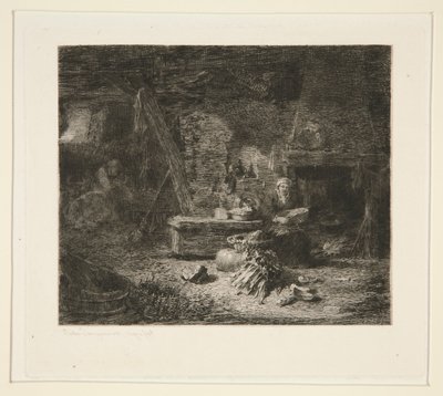 Interiør i et nederlandsk kjøkken av Jules Ferdinand Jacquemart