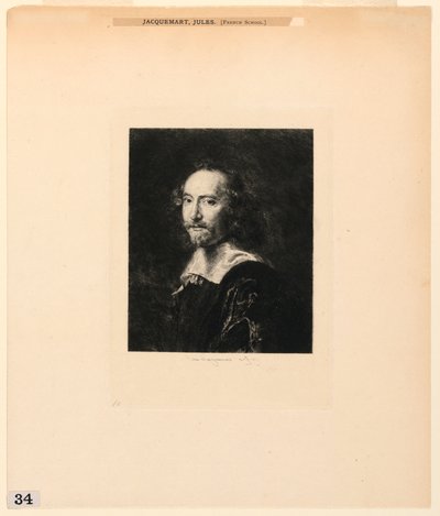 Portrait of a Man, fra "Etchings of Pictures in the Metropolitan Museum, New York" av Jules Ferdinand Jacquemart