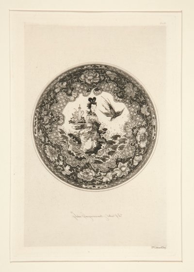 Fondemail tallerken av Jules Ferdinand Jacquemart