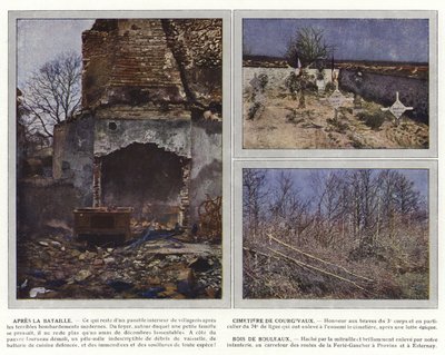 Etter slaget, Courgivaux kirkegård, Birch Woods av Jules Gervais Courtellemont