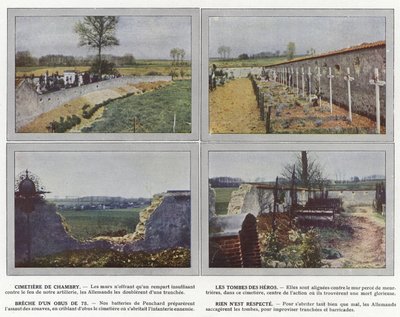 Chambry Cemetery, The Tombs of the Heroes, Breach Of A 75 Shell, Nothing Is Respected av Jules Gervais Courtellemont