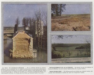 Germigny-L'Eveque-broen, tyske 105-forskansninger, Rozoy-en-Multien av Jules Gervais Courtellemont