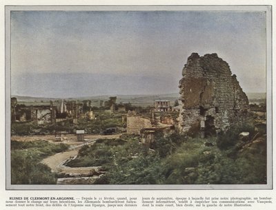 Ruinene av Clermont-En-Argonne av Jules Gervais Courtellemont