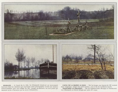 Sermaize, Marne-Rhinkanalen, tyske skyttergraver av Jules Gervais Courtellemont