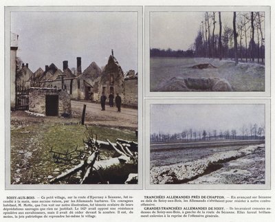 Soisy-aux-Bois, tyske skyttergraver nær Chapton, store tyske skyttergraver i Soisy av Jules Gervais Courtellemont
