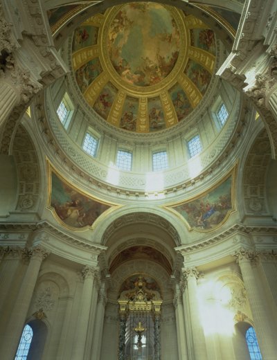 Innvendig utsikt over kuppelen, 1677-1706 av Jules Hardouin Mansart