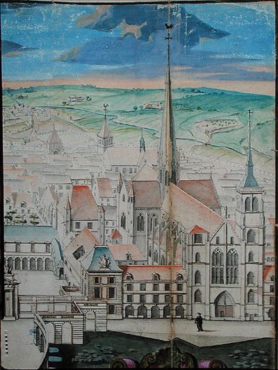 Palace of the Dukes of Burgundy i Dijon før restaurering av Mansart av Jules Hardouin Mansart