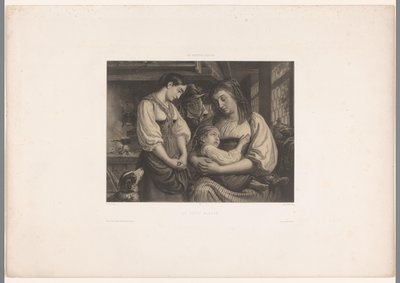 Mor med skadet barnefang Le petit blessé (tittel på objekt) Sveitsiske artister (serietittel) Les artistes Suisses (serietittel på objekt) av Jules Hébert