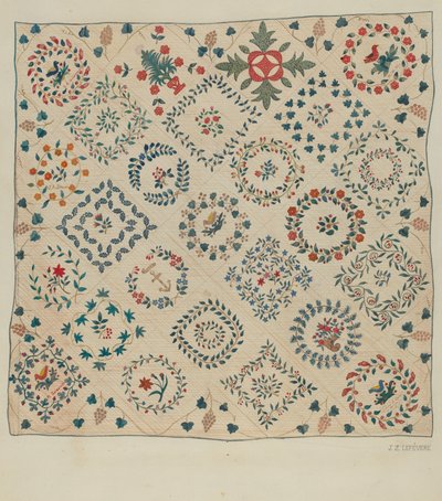 Coverlet lampete, ca. 1936. av Jules Lefevere