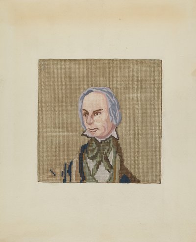 Nålepunktbilde, ca. 1937. av Jules Lefevere