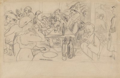 Kafe? Scene av Jules Pascin