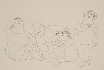 Familie, ca. 1923-25 (litho) av Jules Pascin
