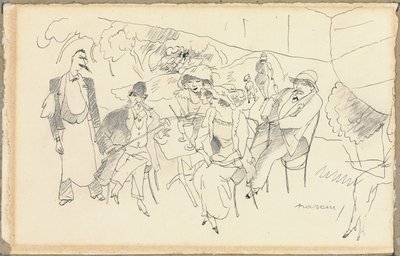 Scene av figurer av Jules Pascin