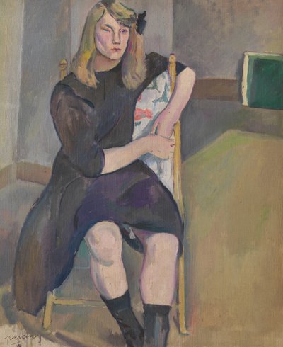 Sittende jente av Jules Pascin